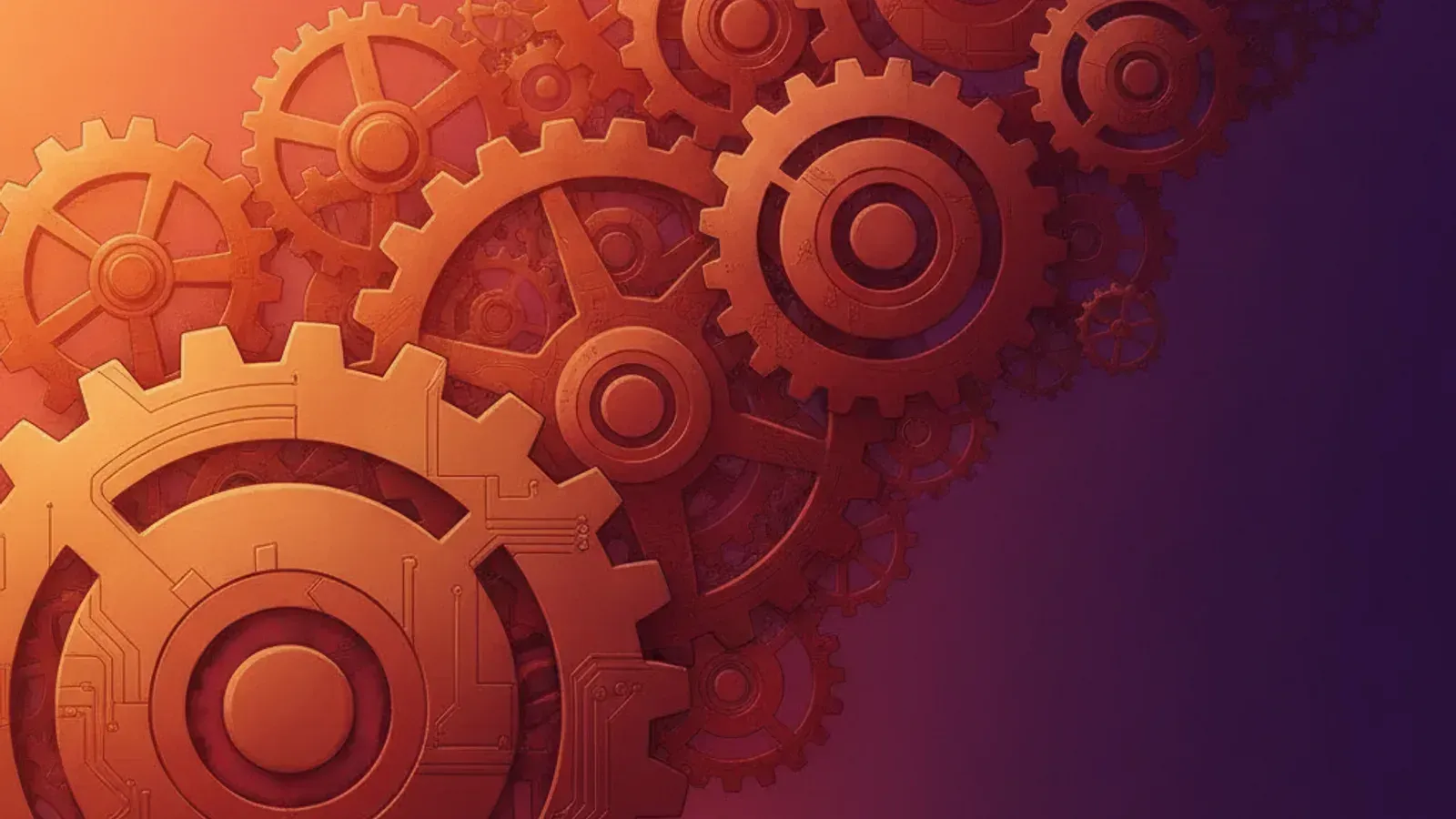 Gears interlocking smoothly, representing integrated design and engineering