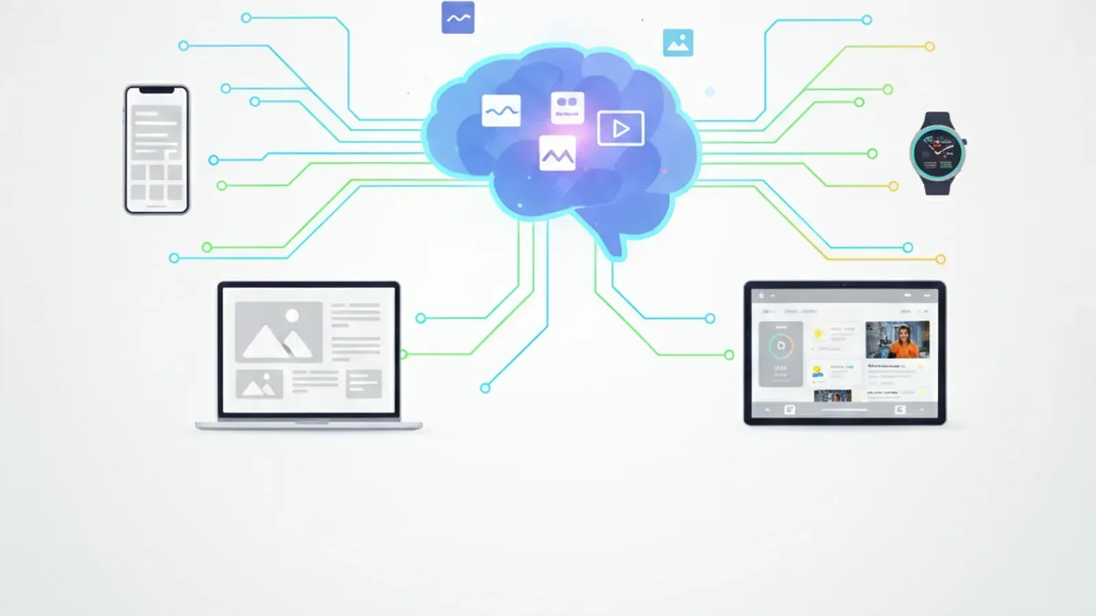 Content flowing from headless CMS to multiple devices