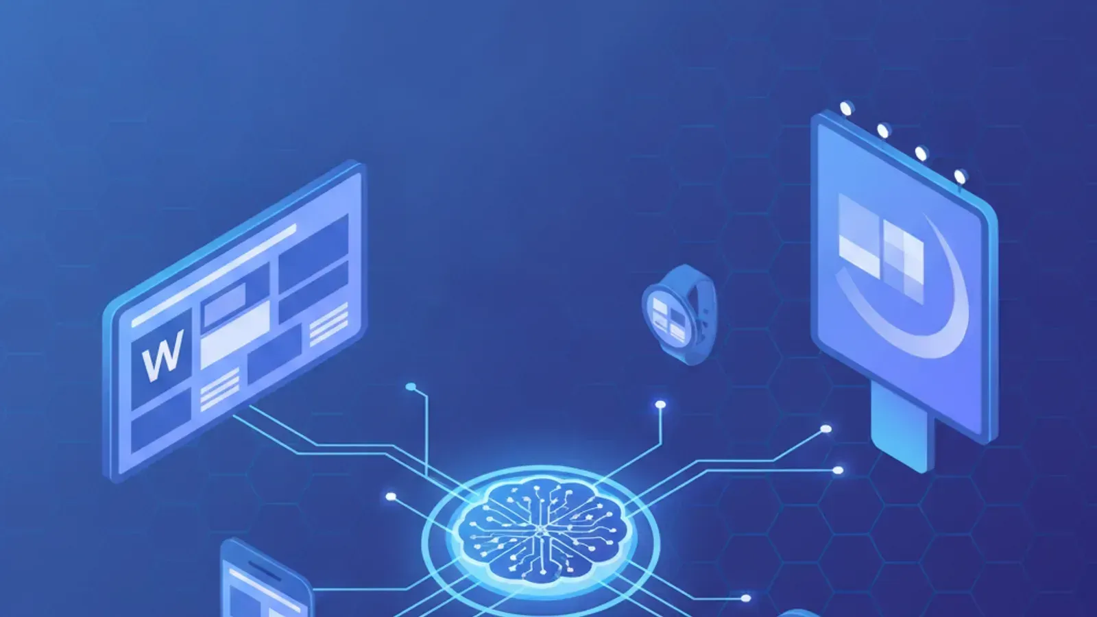 Headless CMS content flowing to multiple devices and channels.