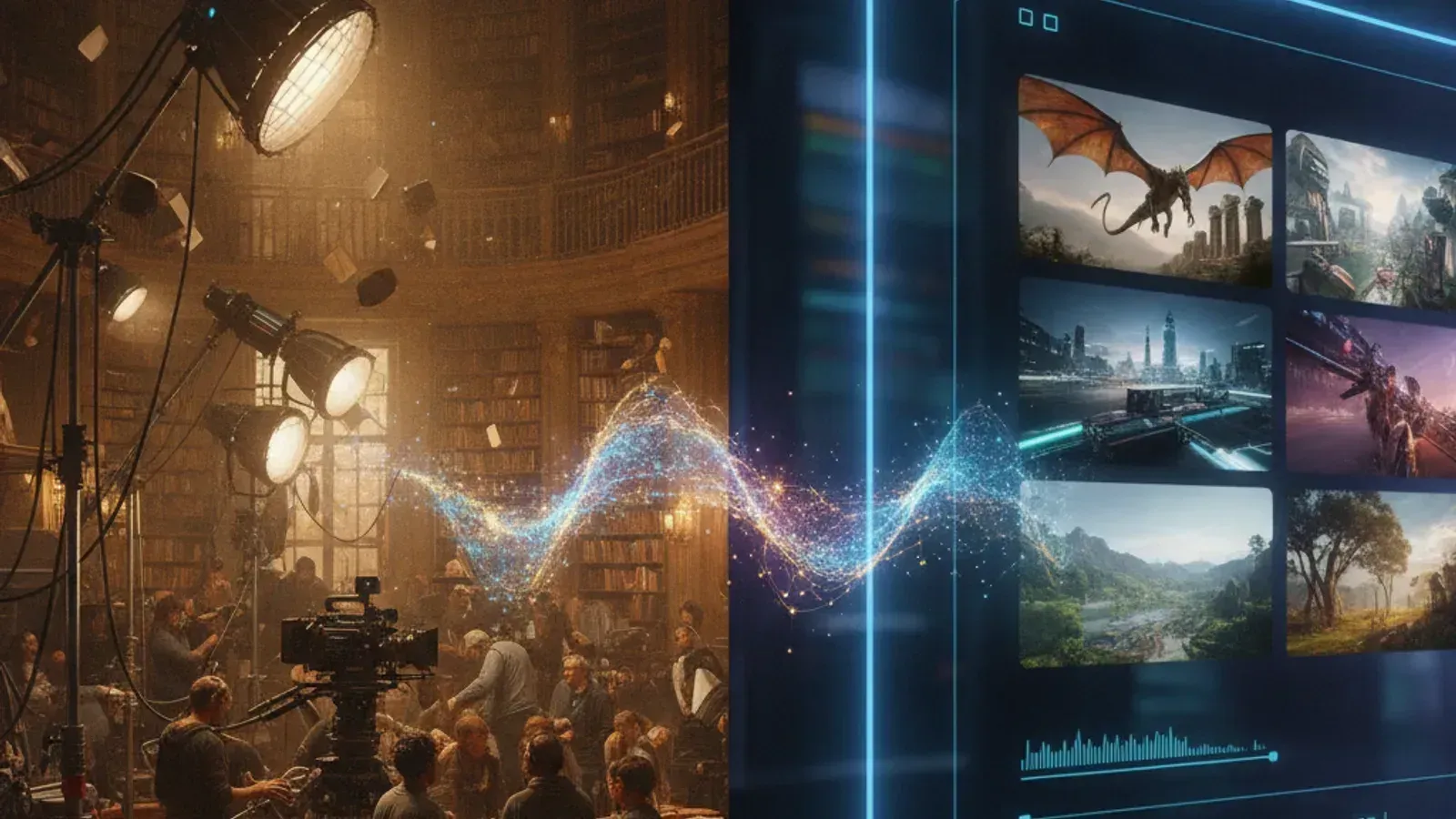 Comparison of traditional film production vs. AI brand film benefits