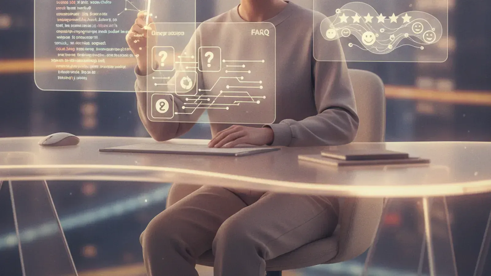 A person optimising for AI search visibility