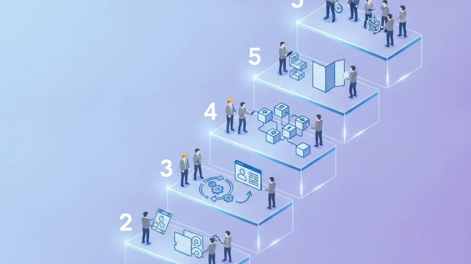 Infographic showing the five stages of UX maturity ladder
