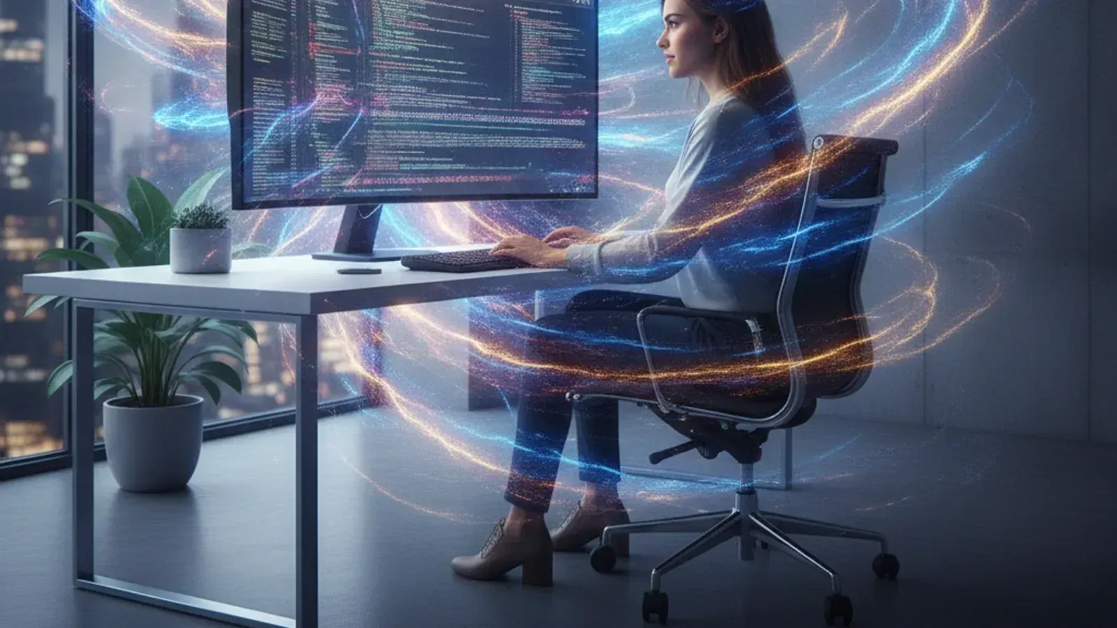 AI assistant rapidly generating code for a prototype