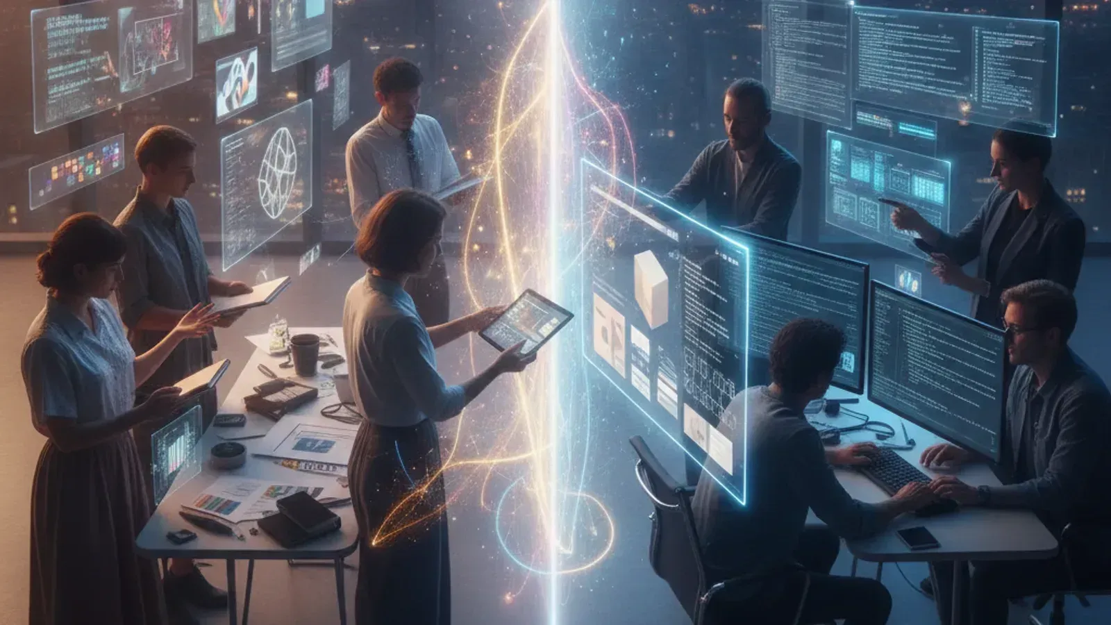 Designers and engineers collaborating