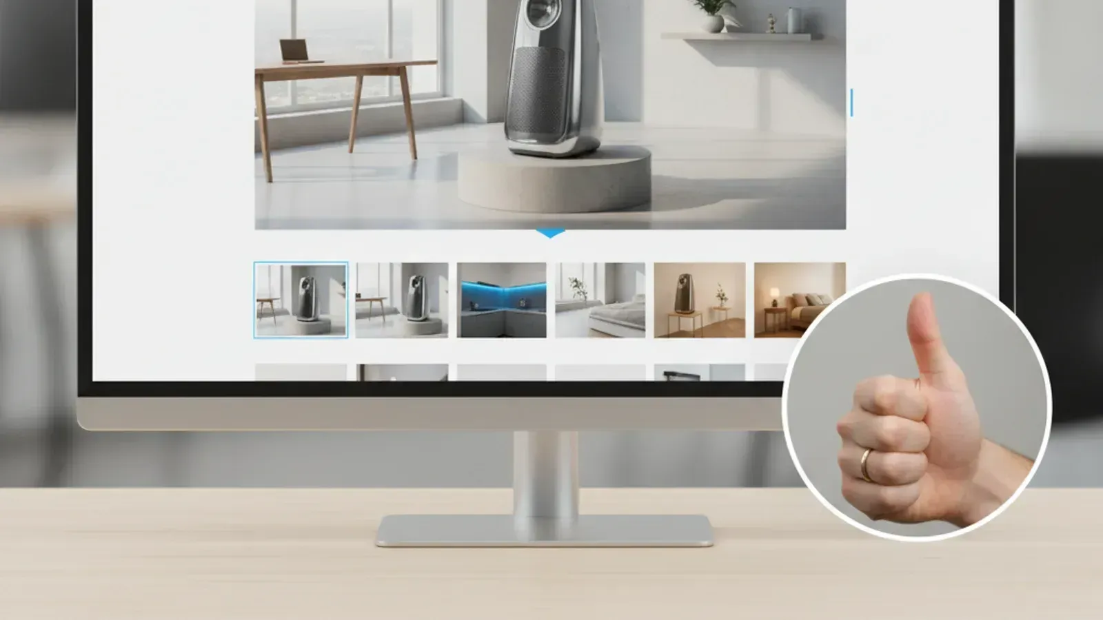 AI-generated product photos with human review on an e-commerce platform