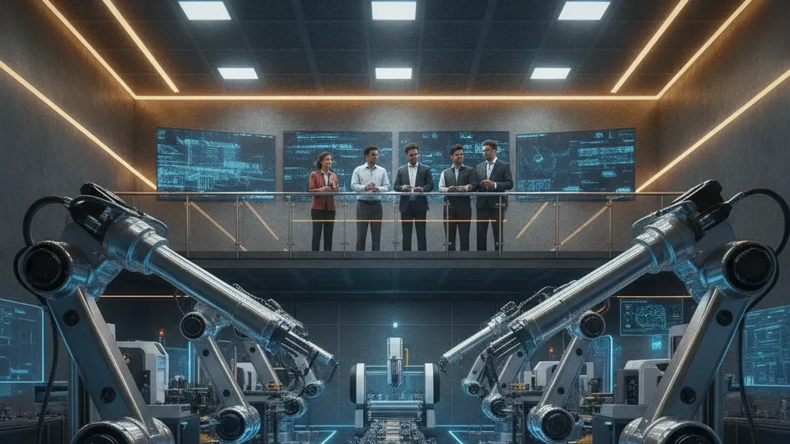 AI agents optimizing a smart manufacturing plant in India